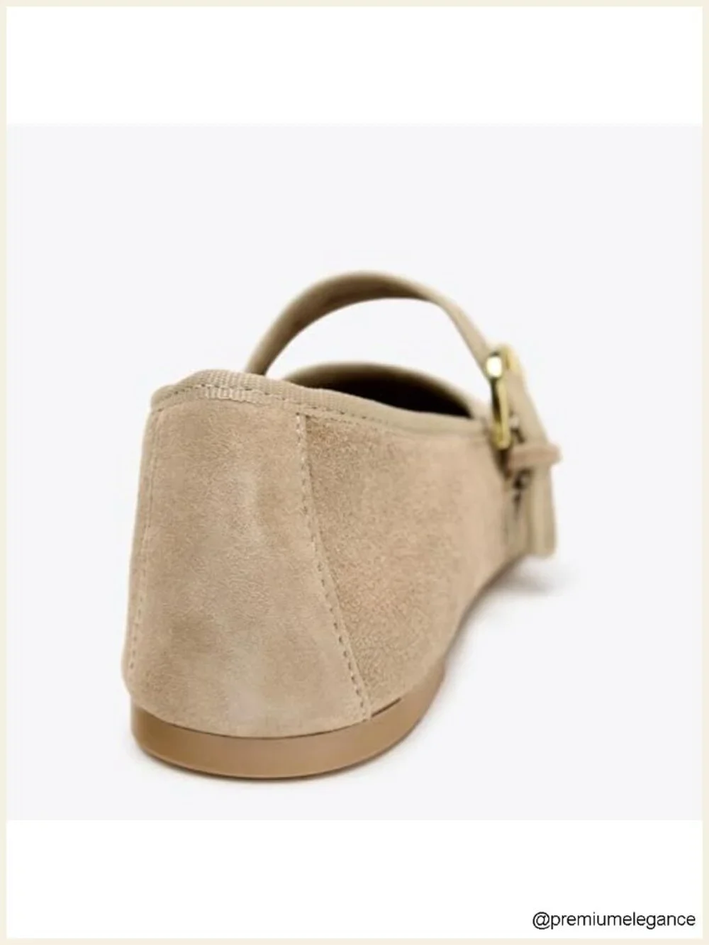 Faux Suede Leopard Print Square Toe Buckle Ballet Flats
